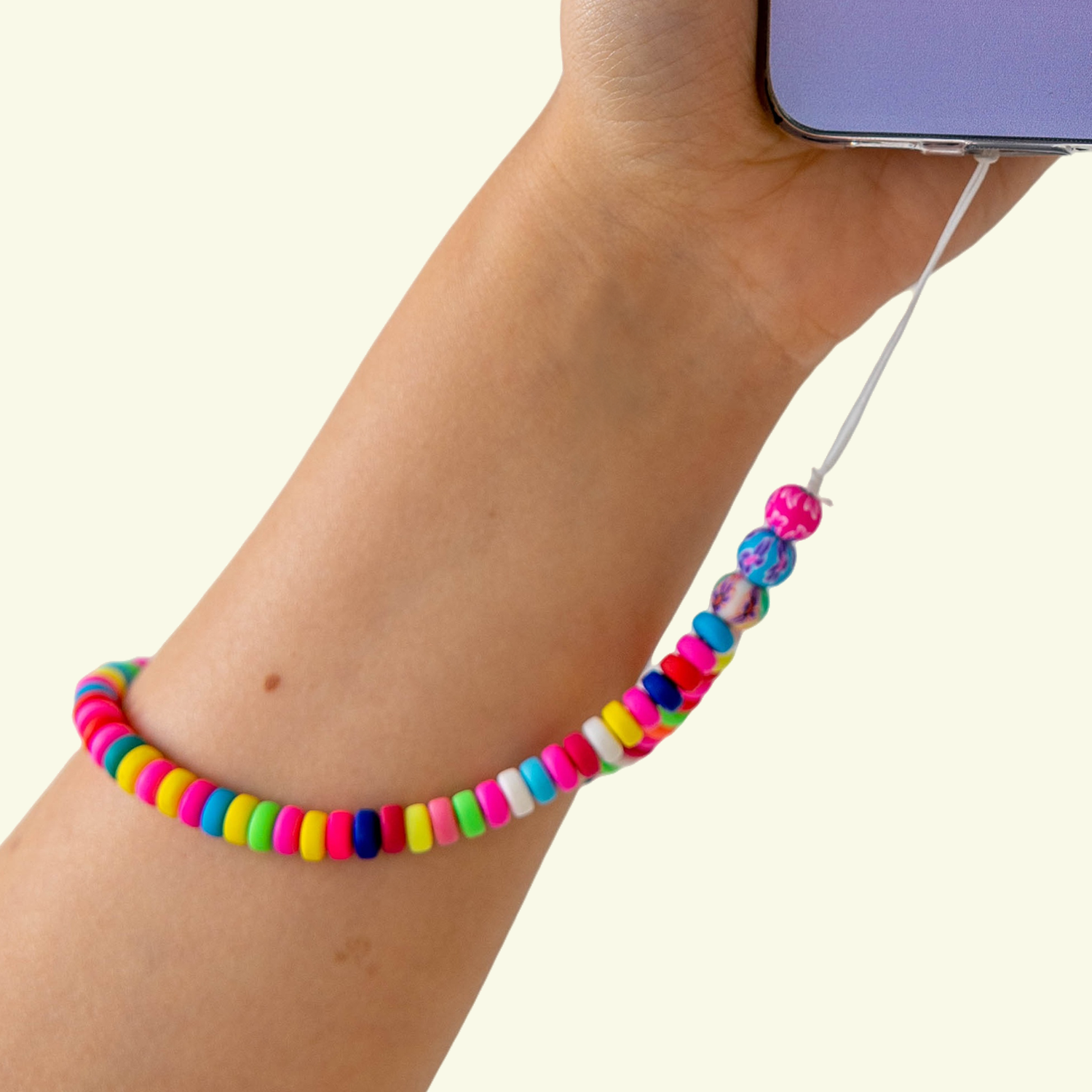 Bracelet de Téléphone en Perles Colorées